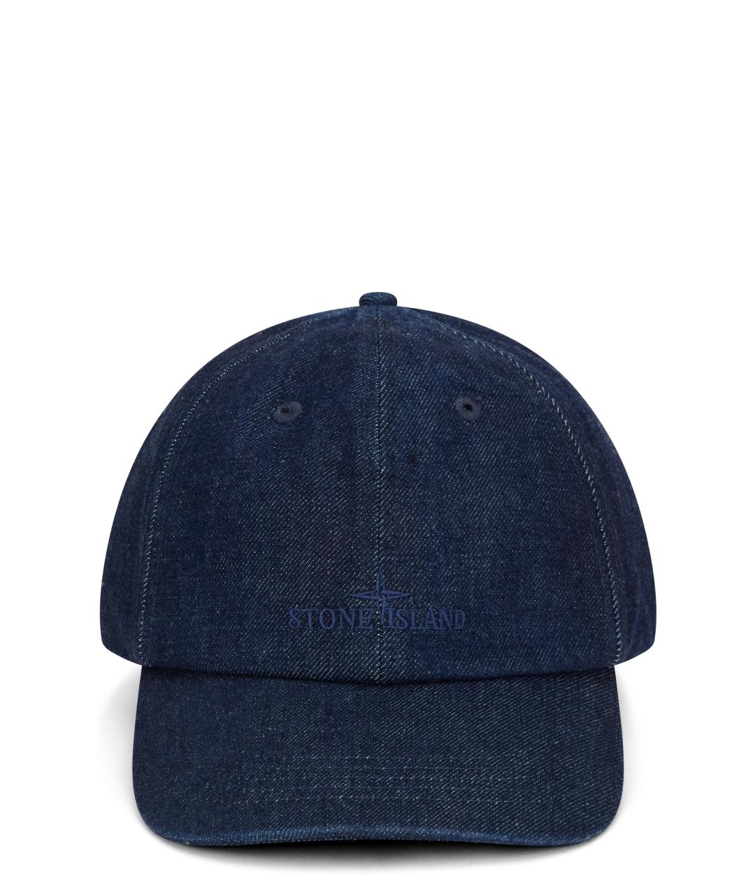 STONE ISLAND Синяя хлопковая кепка/бейсболка, фото 1