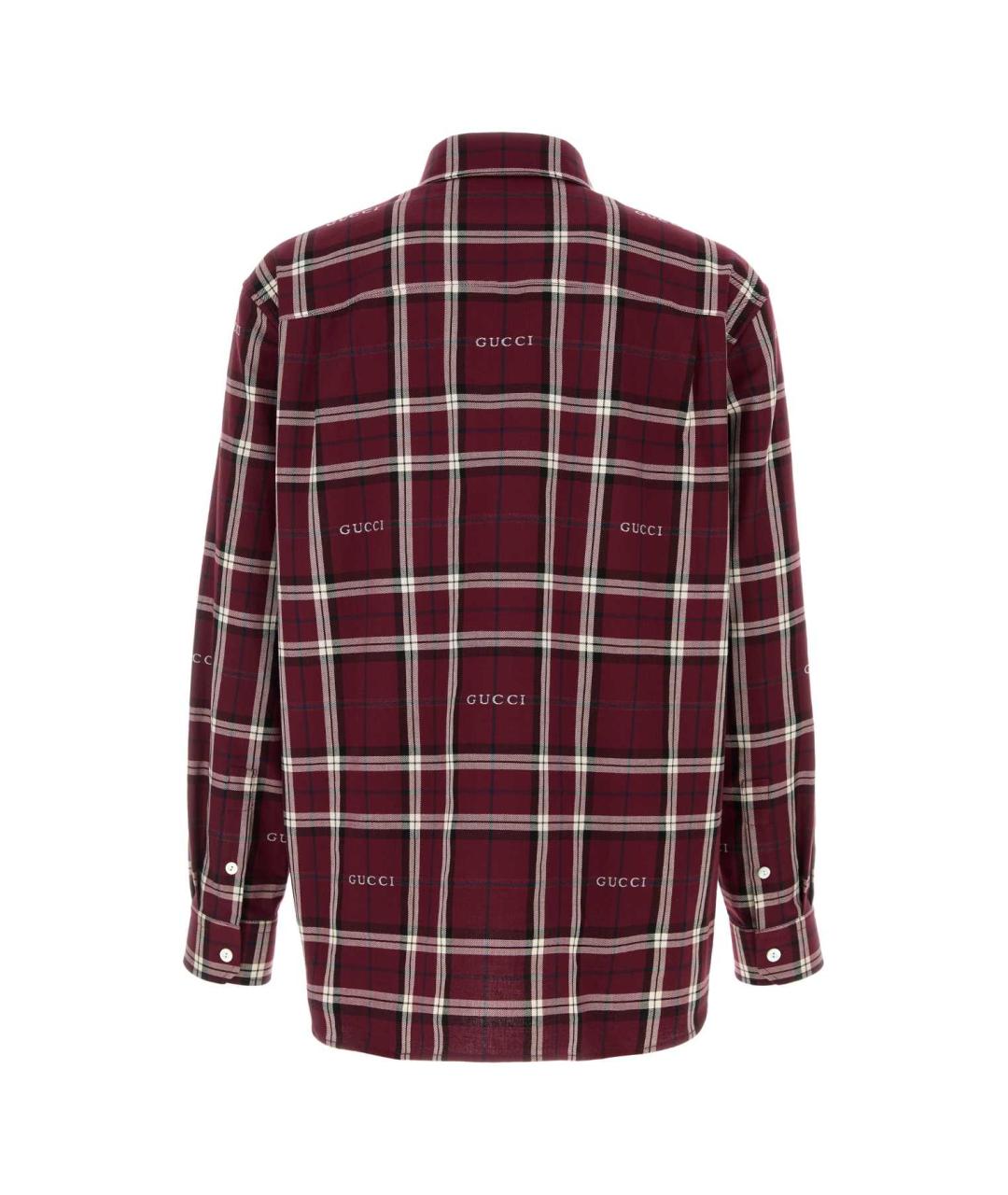 GUCCI Бордовая хлопковая кэжуал рубашка, фото 2