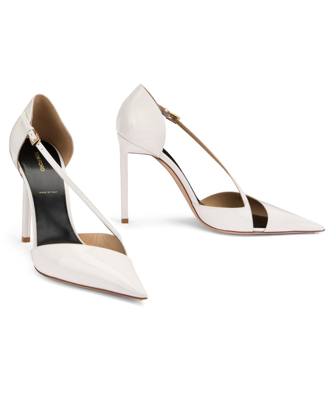 TOM FORD Белые кожаные туфли, фото 3