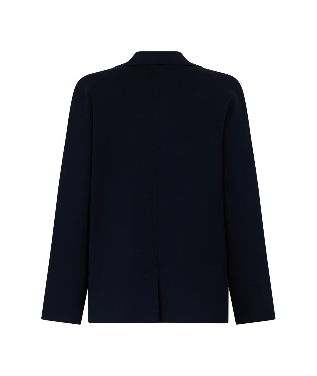 MAX MARA Темно-синий вискозный жакет/пиджак, фото 2