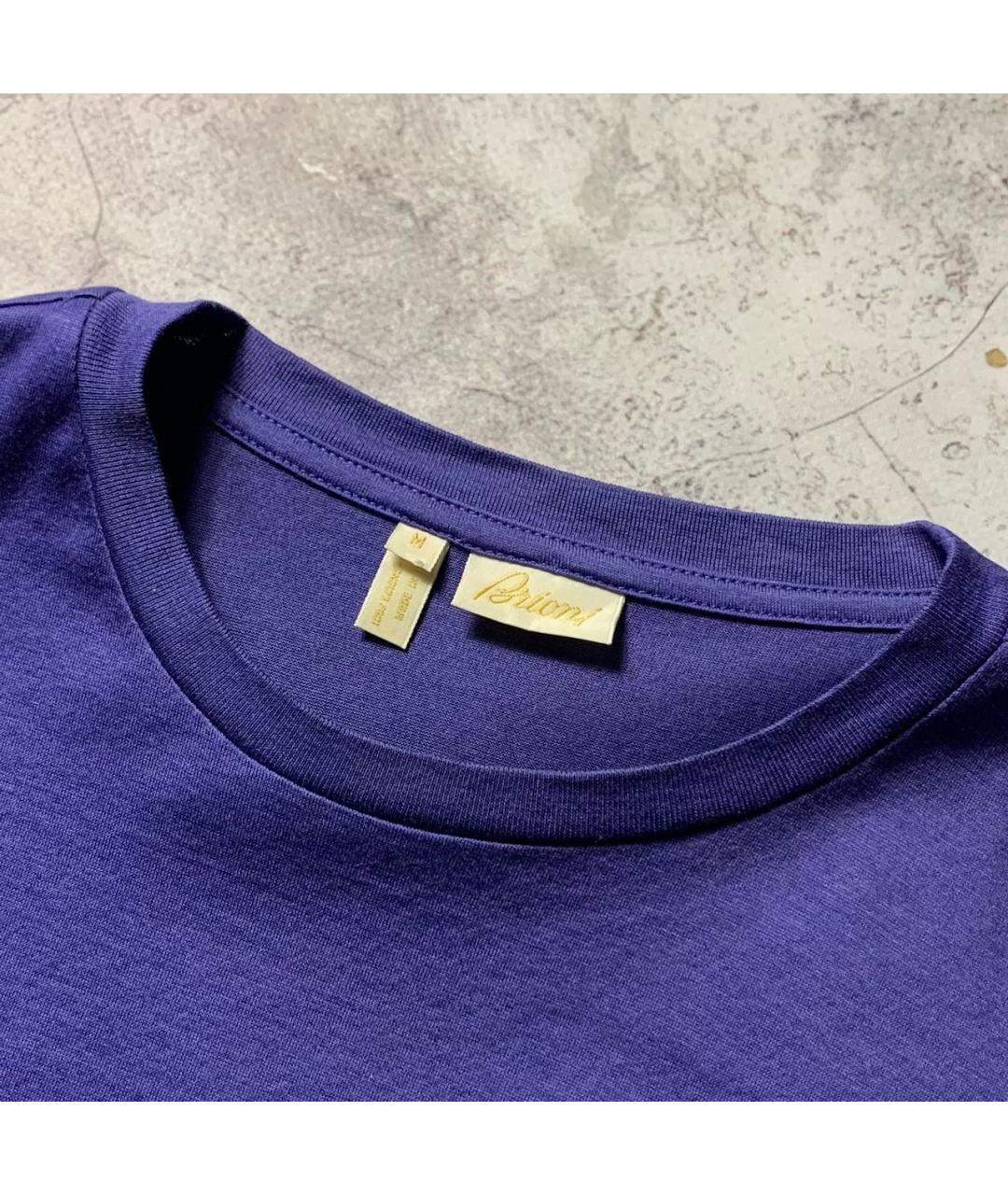 BRIONI Фиолетовая хлопковая футболка, фото 5