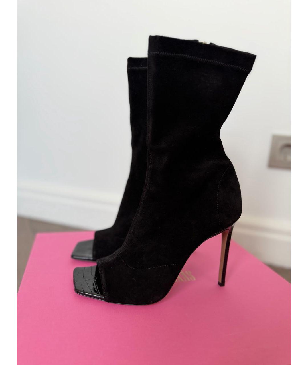 PARIS TEXAS Черные замшевые ботильоны, фото 5