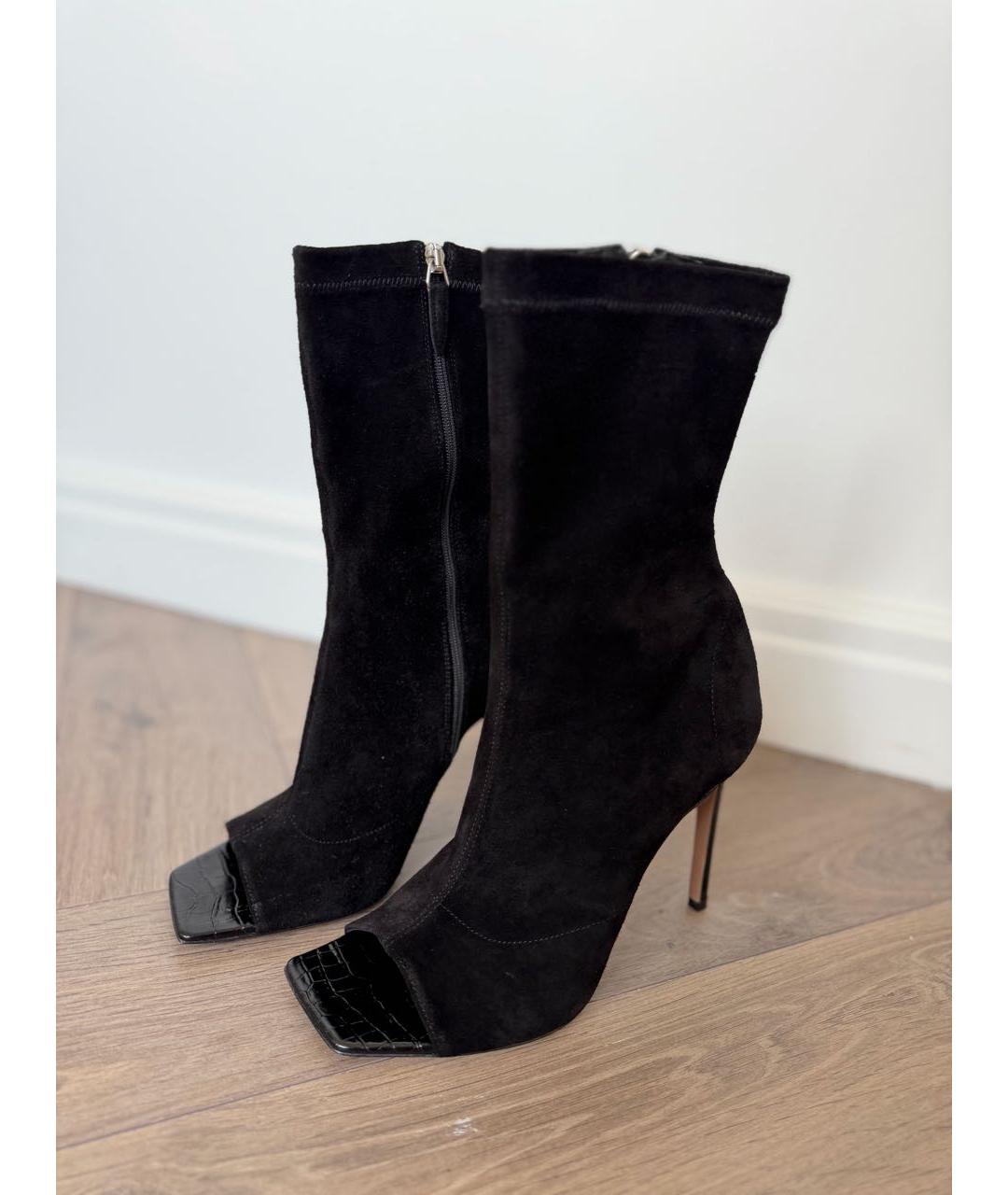 PARIS TEXAS Черные замшевые ботильоны, фото 7