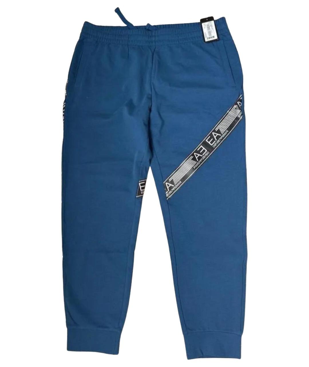 EMPORIO ARMANI Синий хлопковый спортивный костюм, фото 3