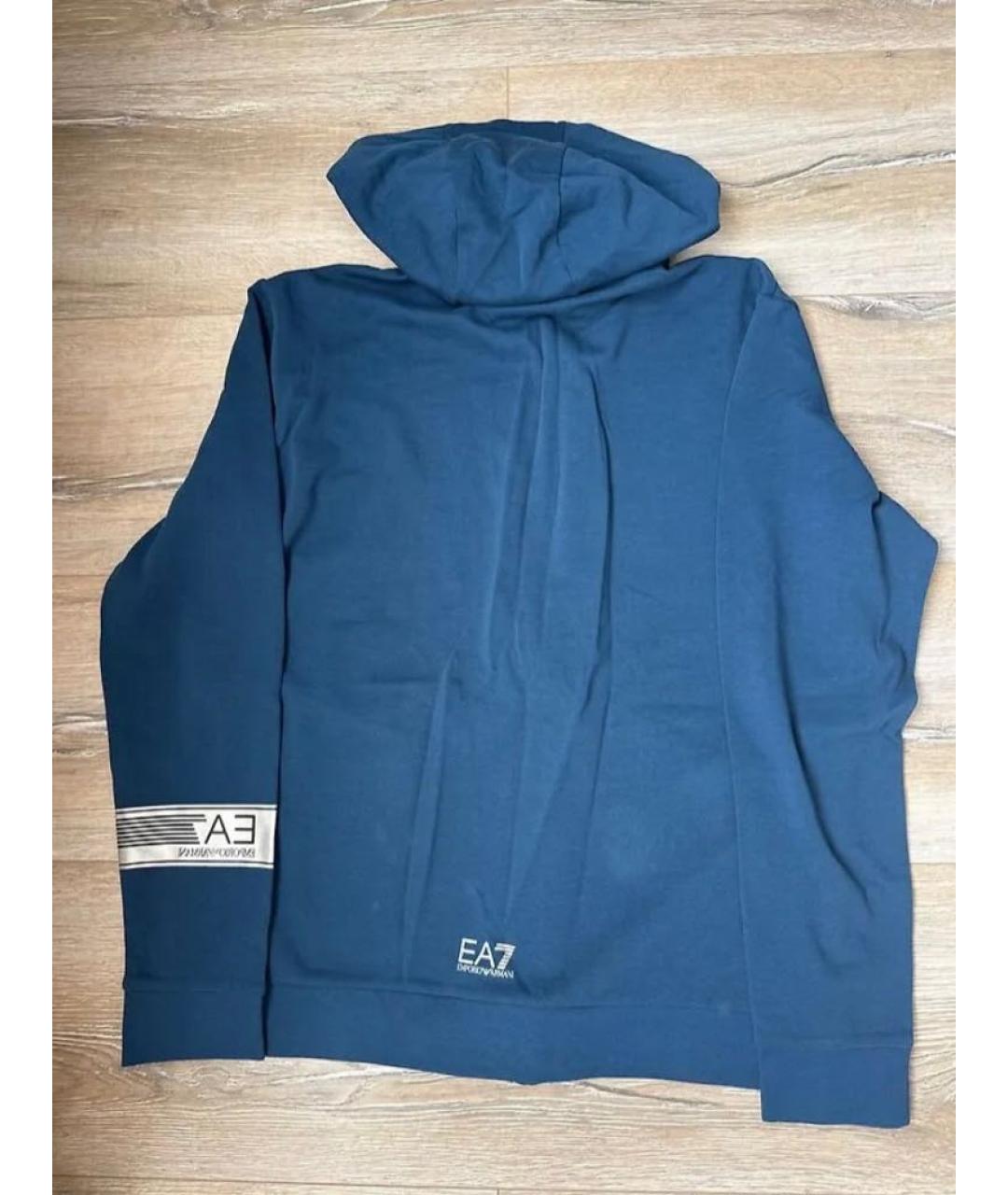 EMPORIO ARMANI Синий хлопковый спортивный костюм, фото 6