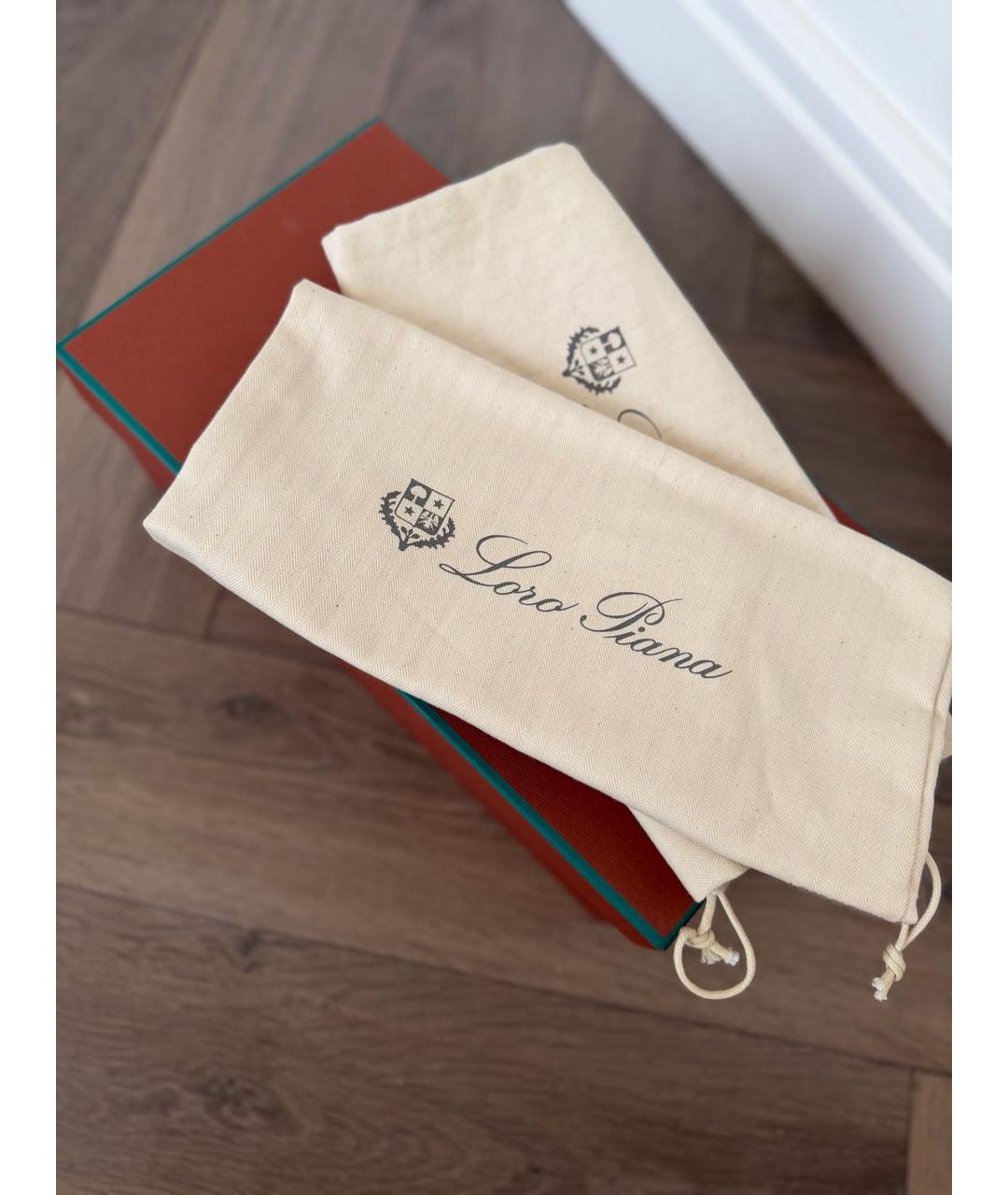 LORO PIANA Коричневые замшевые кеды, фото 4