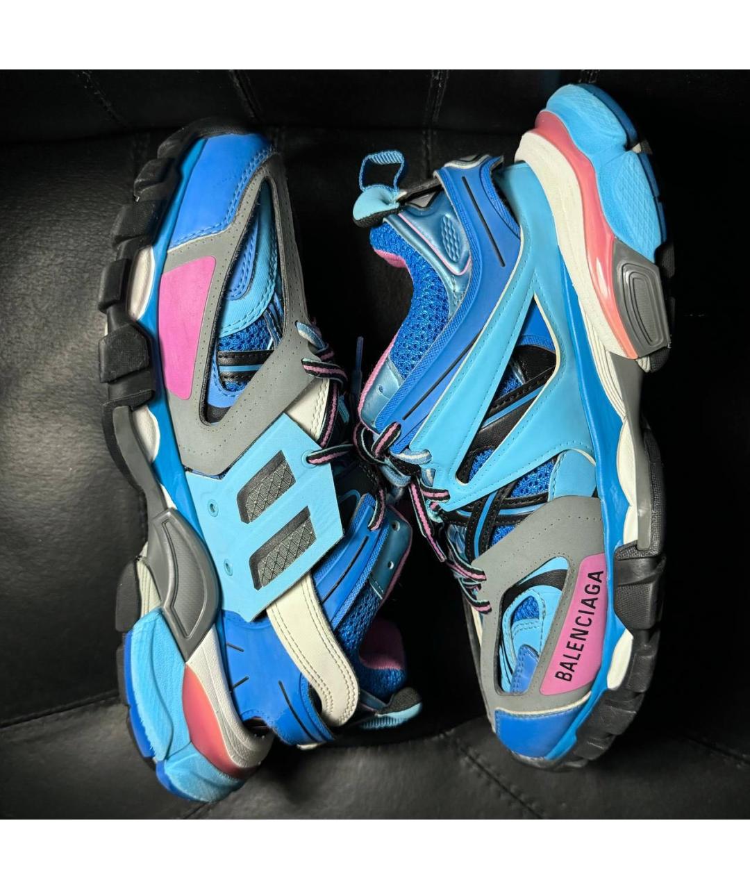 BALENCIAGA Бирюзовые текстильные кроссовки, фото 5