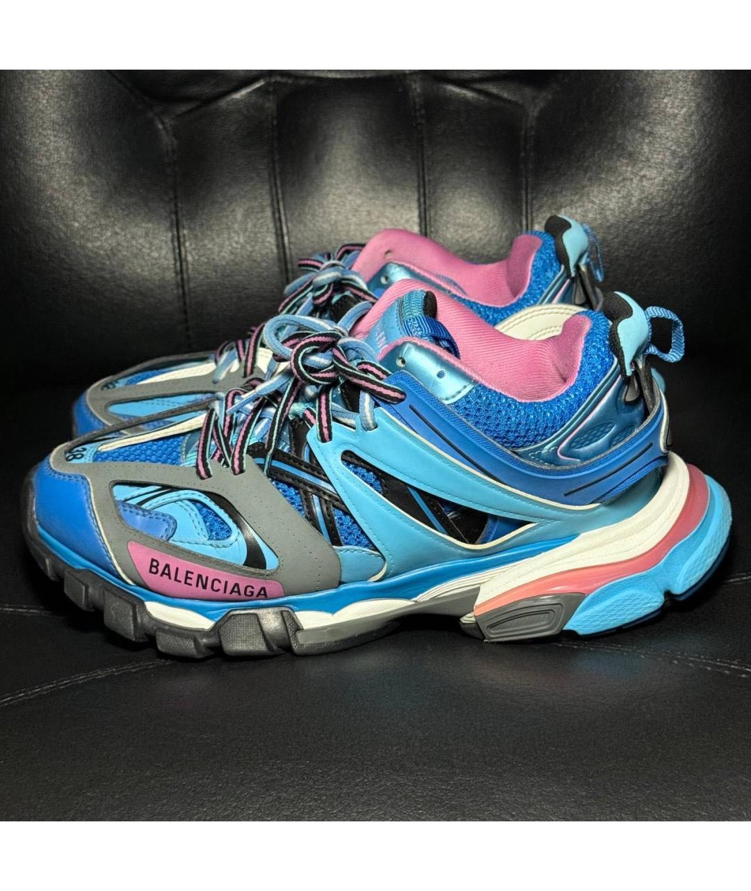 BALENCIAGA Бирюзовые текстильные кроссовки, фото 3