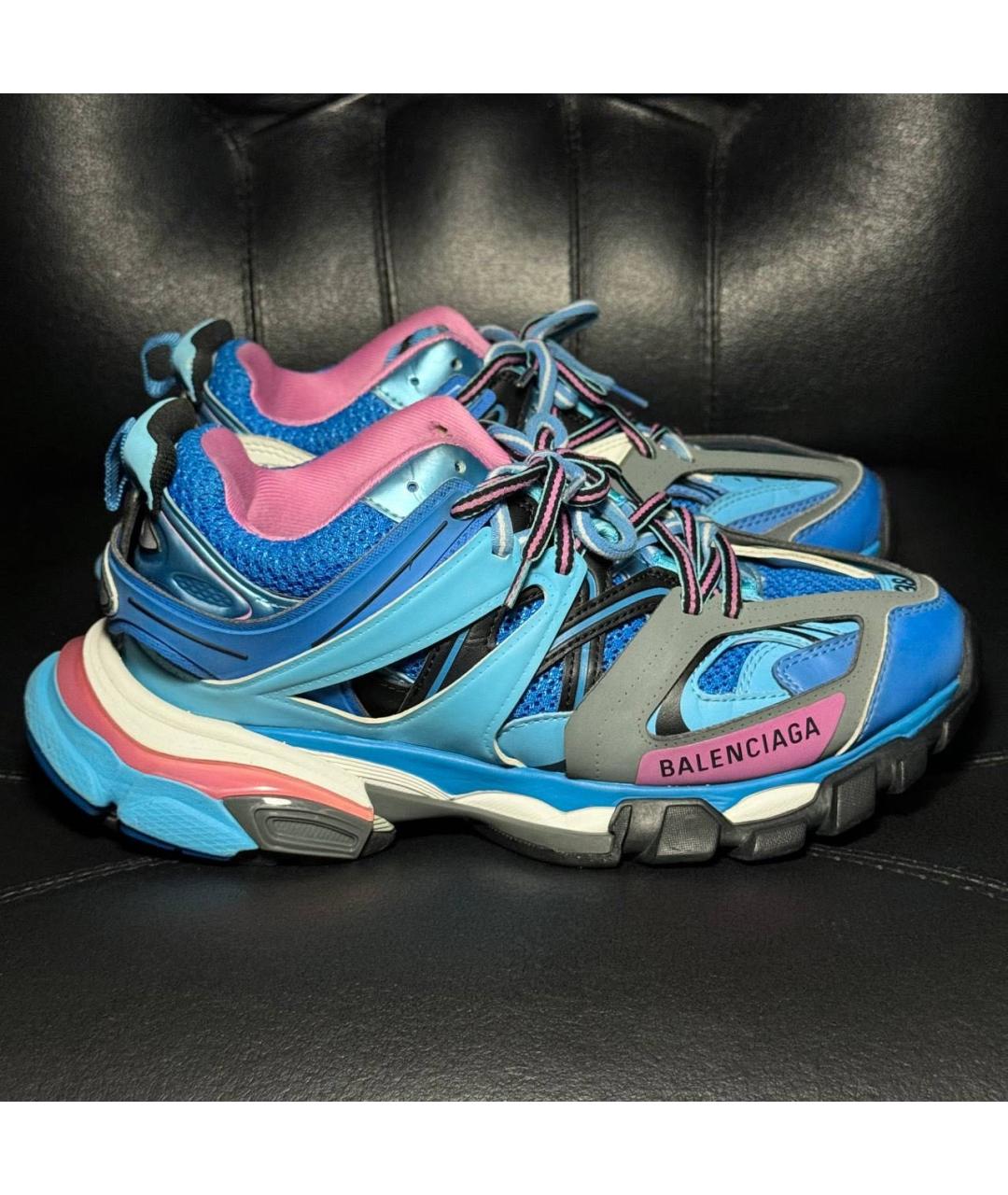 BALENCIAGA Бирюзовые текстильные кроссовки, фото 9