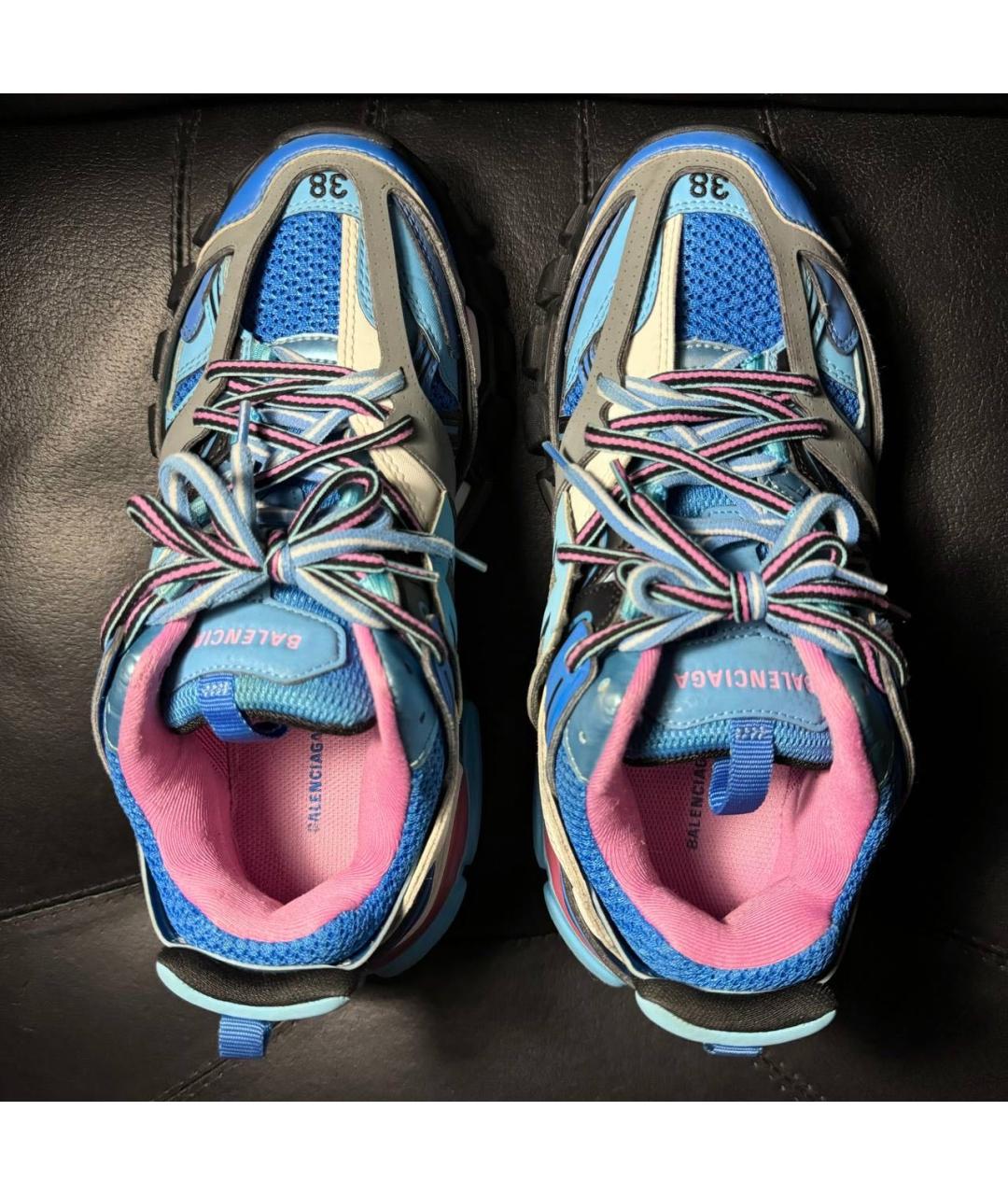 BALENCIAGA Бирюзовые текстильные кроссовки, фото 7