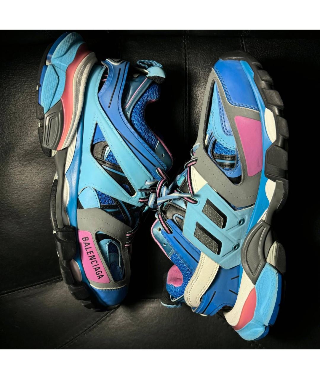 BALENCIAGA Бирюзовые текстильные кроссовки, фото 4
