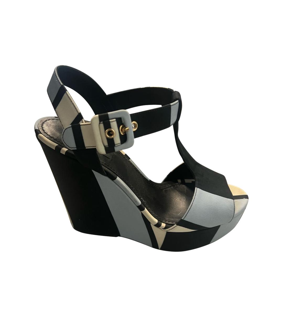 DOLCE&GABBANA Мульти текстильные босоножки, фото 1