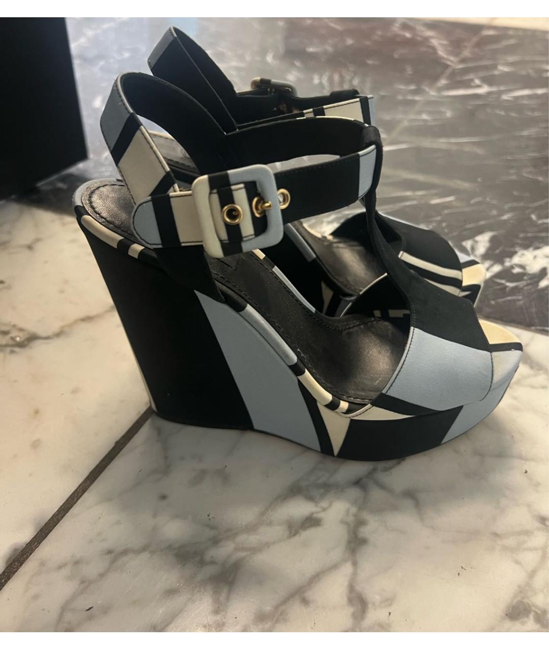 DOLCE&GABBANA Мульти текстильные босоножки, фото 4