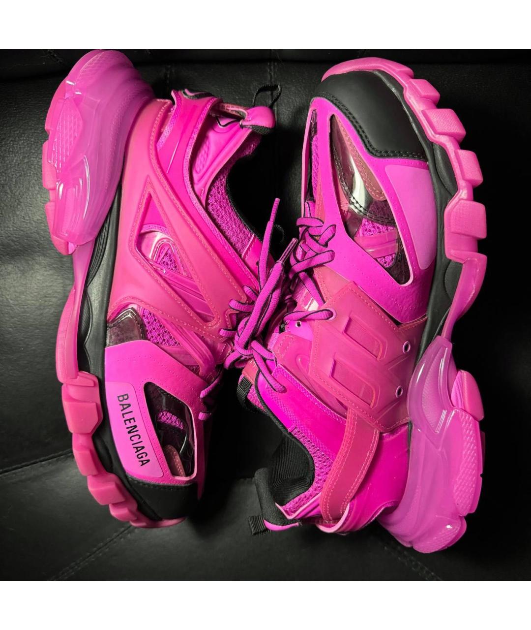 BALENCIAGA Фуксия текстильные кроссовки, фото 4