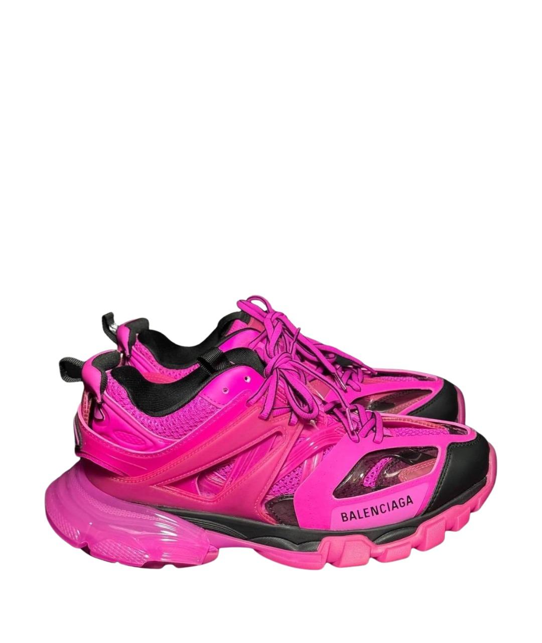 BALENCIAGA Фуксия текстильные кроссовки, фото 1