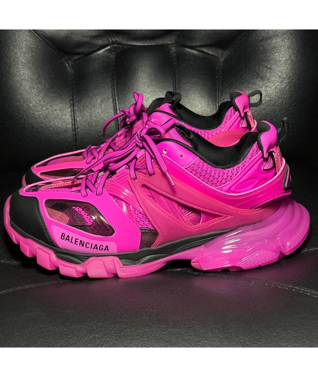 BALENCIAGA Фуксия текстильные кроссовки, фото 3