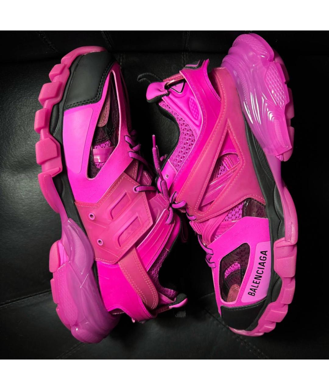 BALENCIAGA Фуксия текстильные кроссовки, фото 5