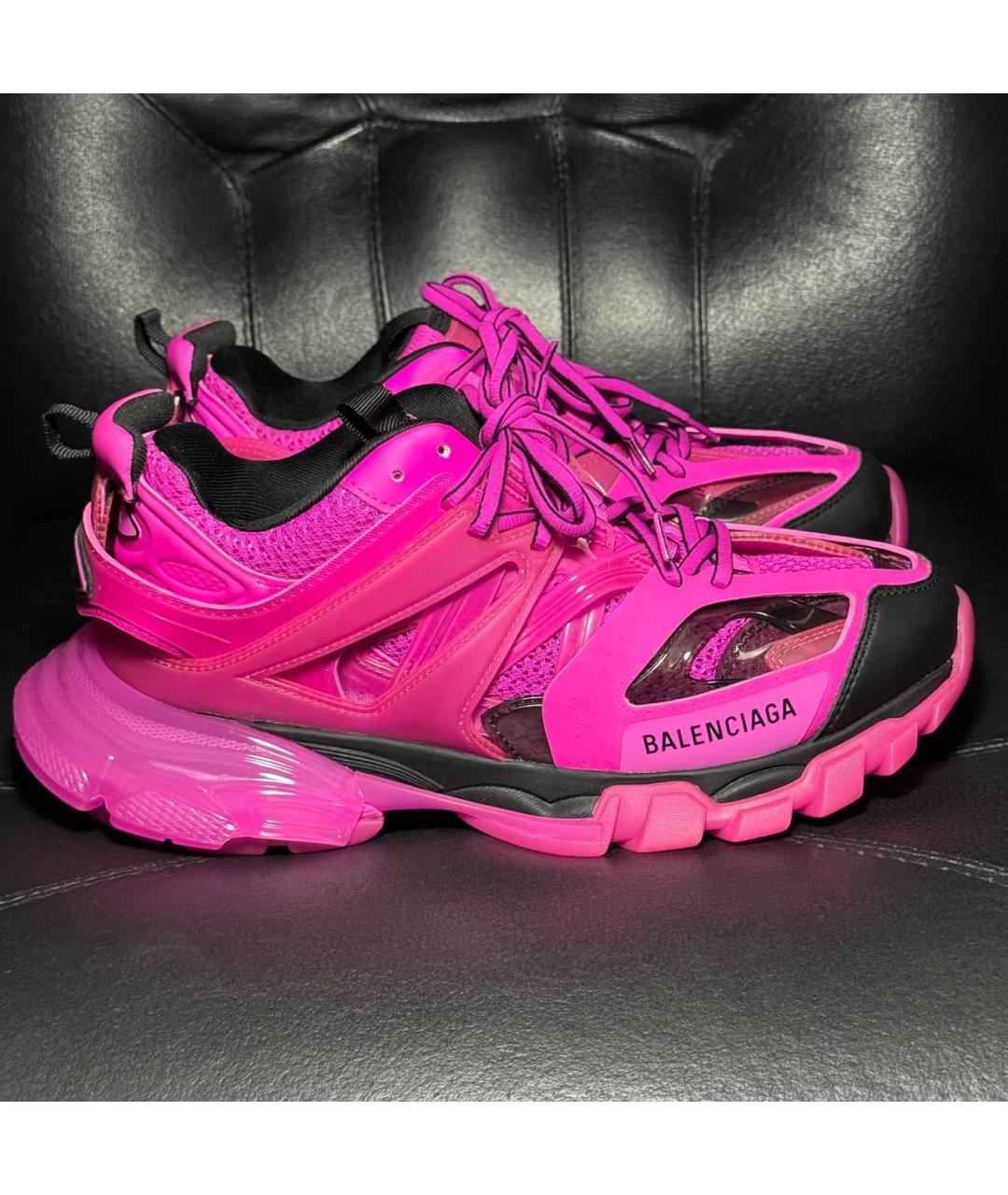 BALENCIAGA Фуксия текстильные кроссовки, фото 9