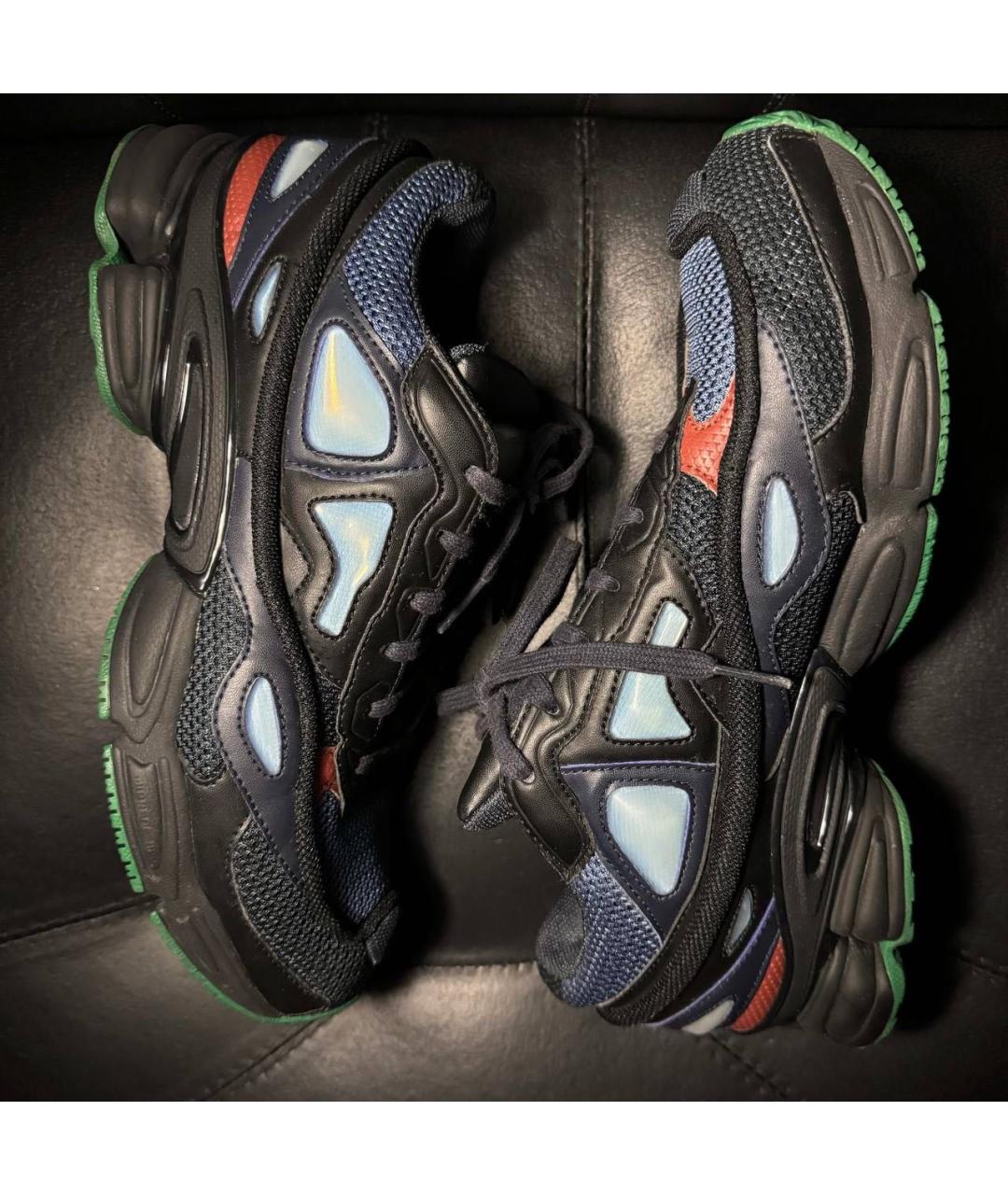 ADIDAS X RAF SIMONS Синие текстильные низкие кроссовки / кеды, фото 4