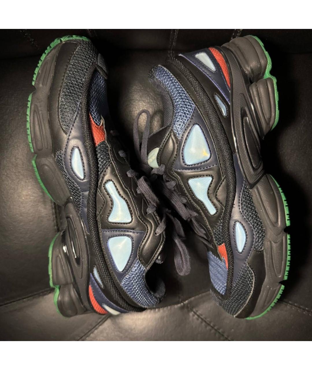 ADIDAS X RAF SIMONS Синие текстильные низкие кроссовки / кеды, фото 5