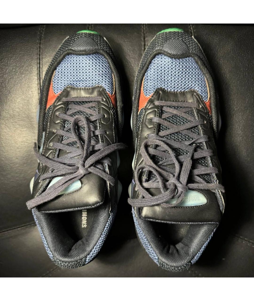 ADIDAS X RAF SIMONS Синие текстильные низкие кроссовки / кеды, фото 8