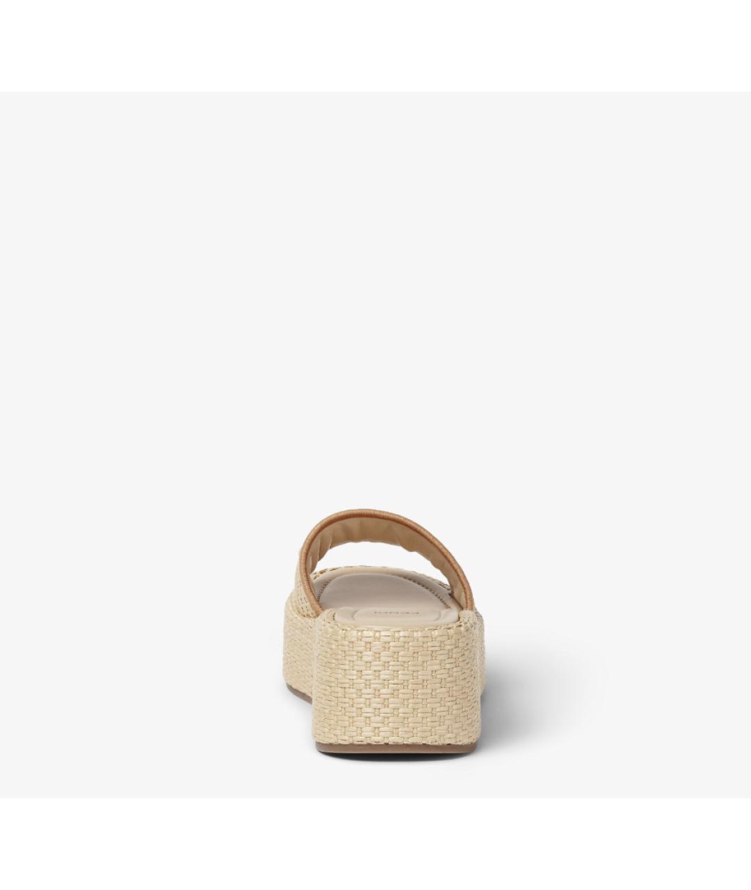 FENDI Бежевые мюли, фото 3