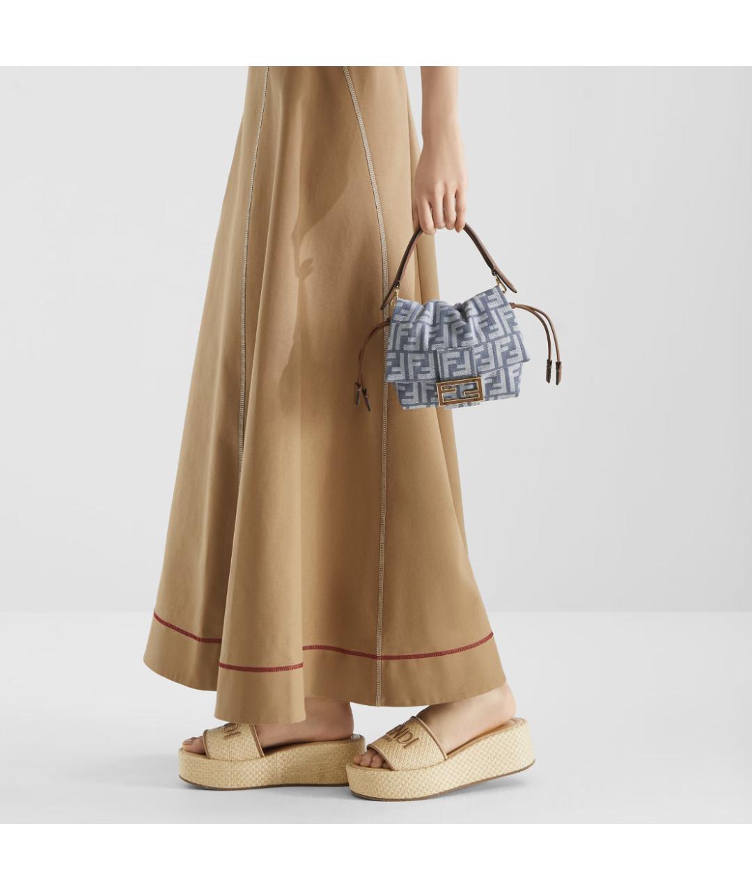 FENDI Бежевые мюли, фото 5