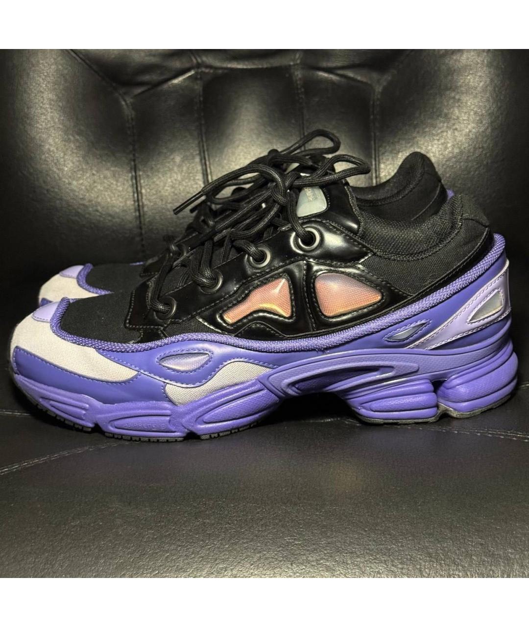 ADIDAS X RAF SIMONS Фиолетовые текстильные низкие кроссовки / кеды, фото 3