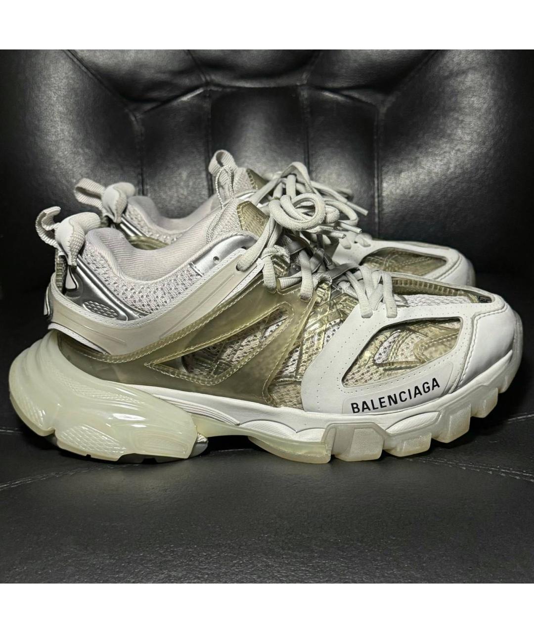 BALENCIAGA Бежевые текстильные кроссовки, фото 9