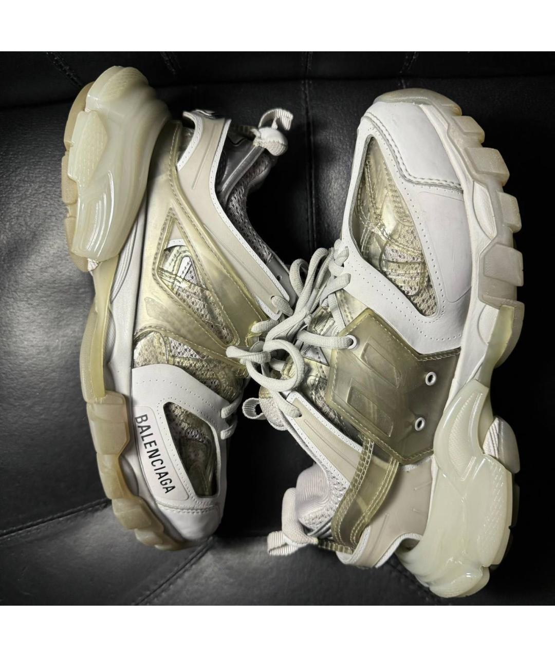 BALENCIAGA Бежевые текстильные кроссовки, фото 4