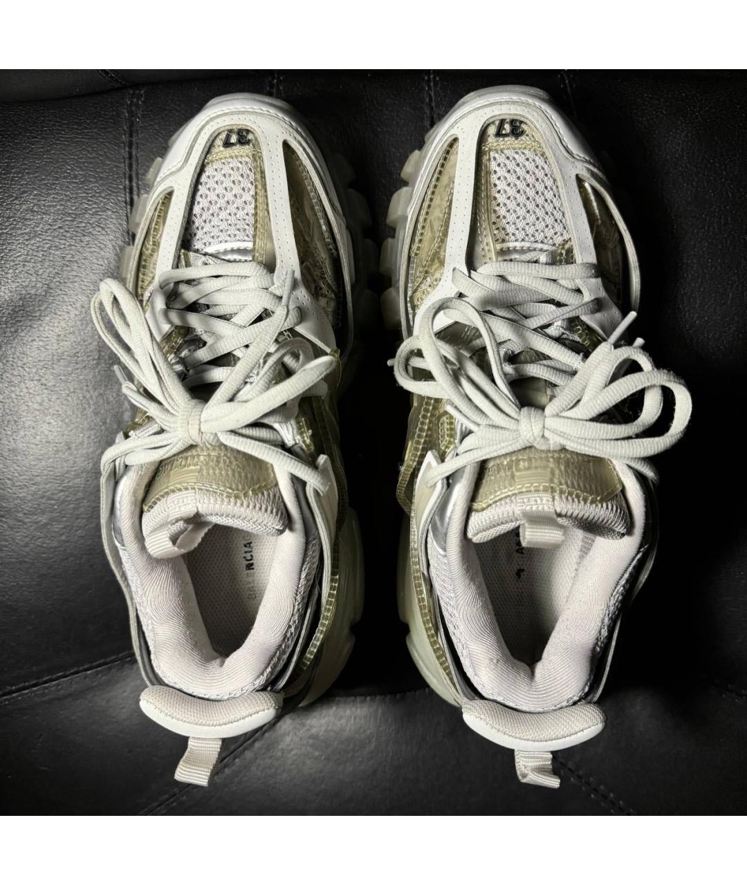 BALENCIAGA Бежевые текстильные кроссовки, фото 7