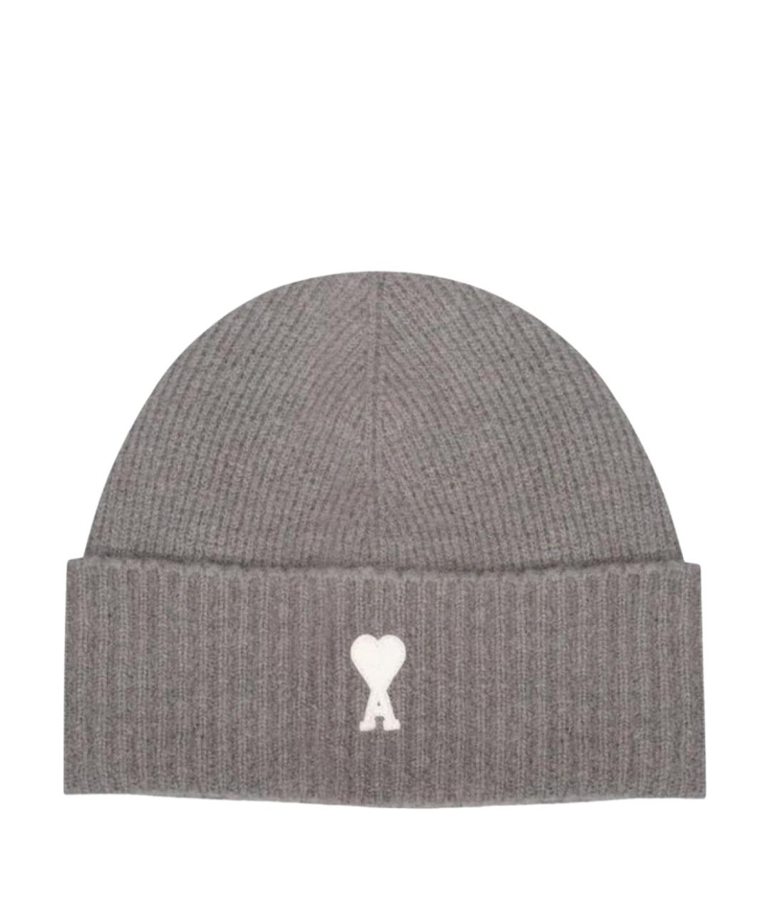 Ami Paris Серая шерстяная шапка, фото 1