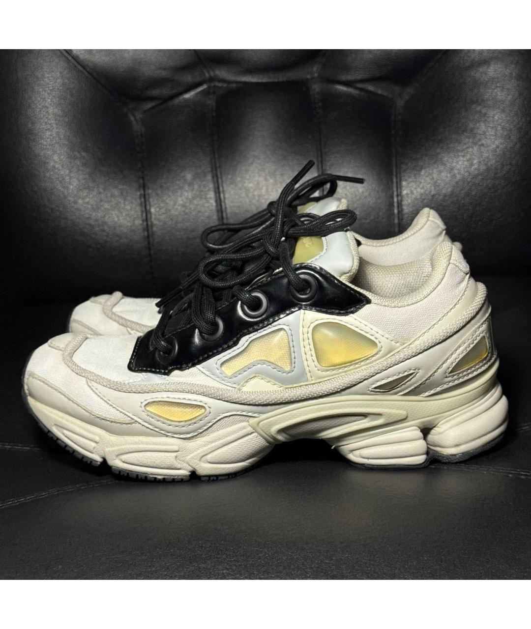 ADIDAS X RAF SIMONS Бежевые текстильные низкие кроссовки / кеды, фото 3