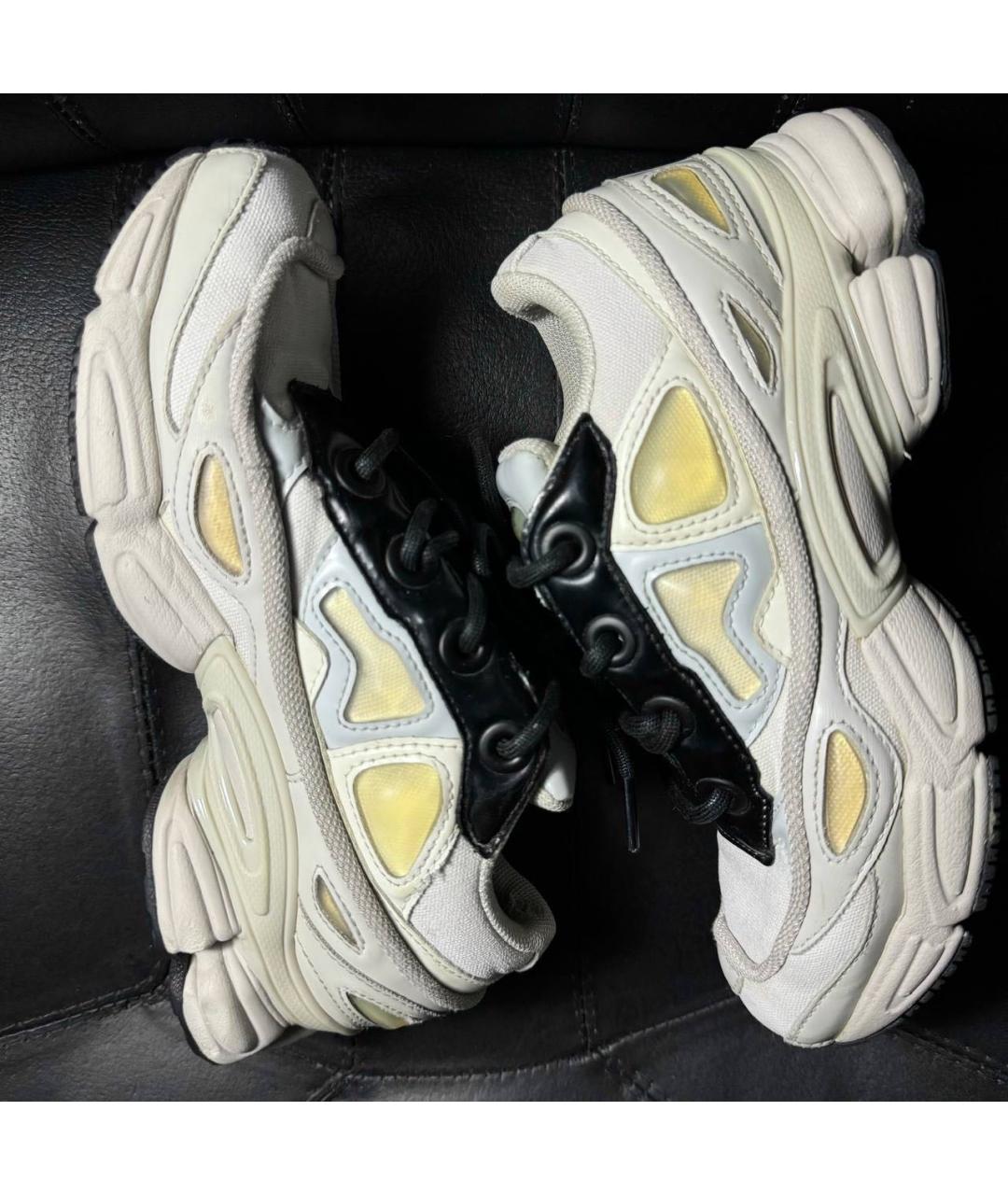 ADIDAS X RAF SIMONS Бежевые текстильные низкие кроссовки / кеды, фото 5