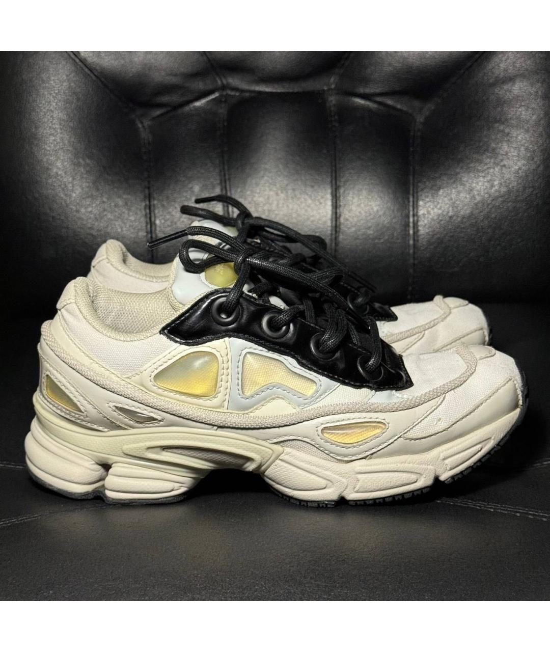 ADIDAS X RAF SIMONS Бежевые текстильные низкие кроссовки / кеды, фото 9