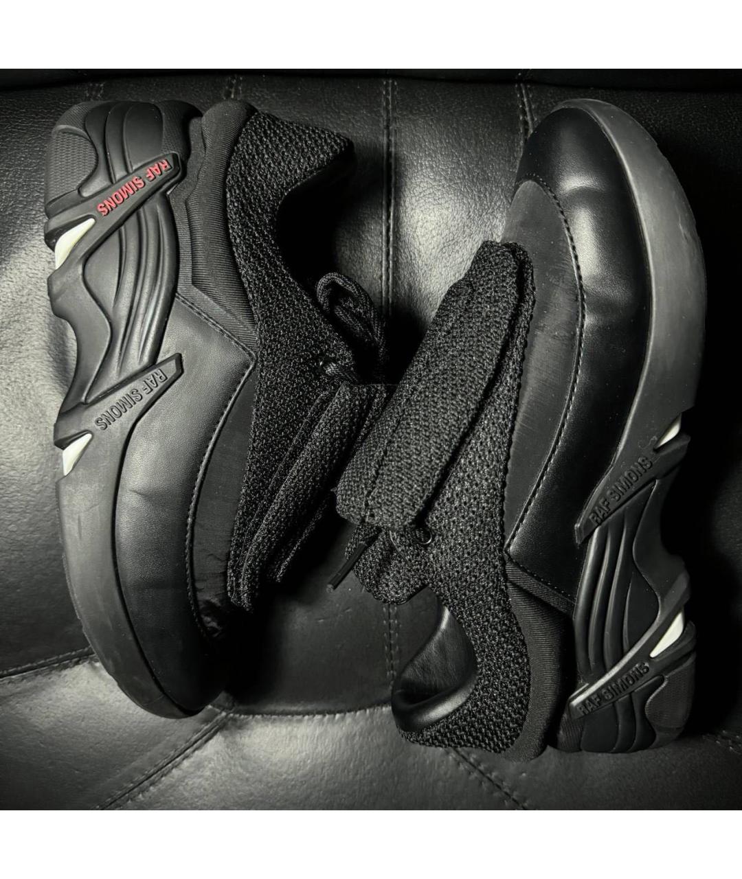 RAF SIMONS Черные текстильные кроссовки, фото 4