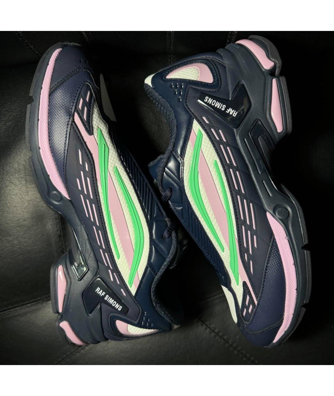 ADIDAS X RAF SIMONS Синие текстильные низкие кроссовки / кеды, фото 5