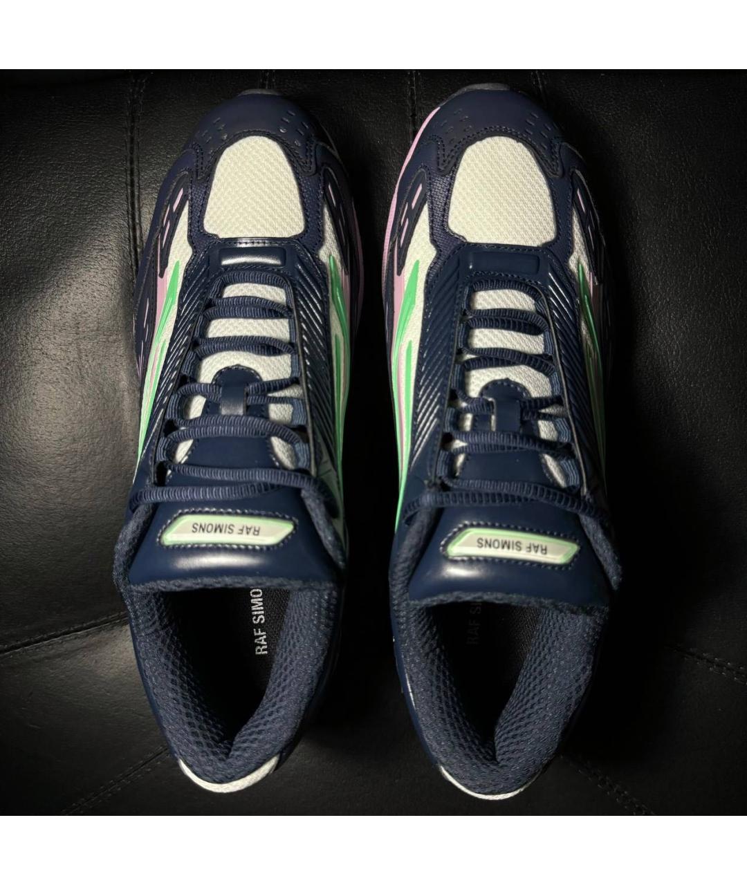 ADIDAS X RAF SIMONS Синие текстильные низкие кроссовки / кеды, фото 7