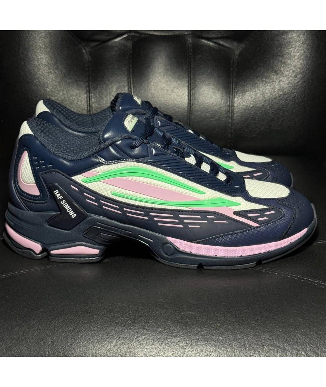 ADIDAS X RAF SIMONS Синие текстильные низкие кроссовки / кеды, фото 9