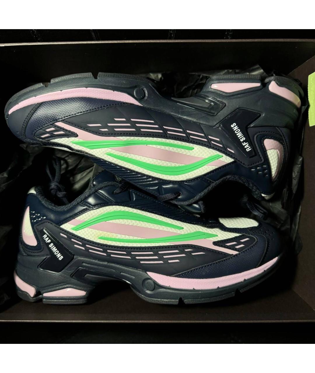 ADIDAS X RAF SIMONS Синие текстильные низкие кроссовки / кеды, фото 8