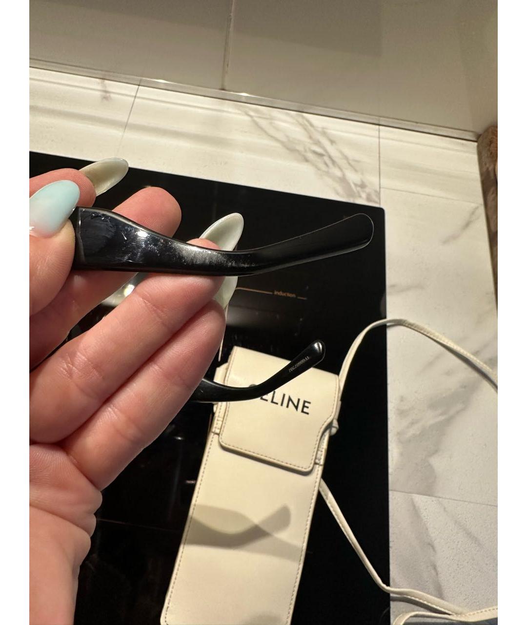 CELINE Черные пластиковые солнцезащитные очки, фото 5