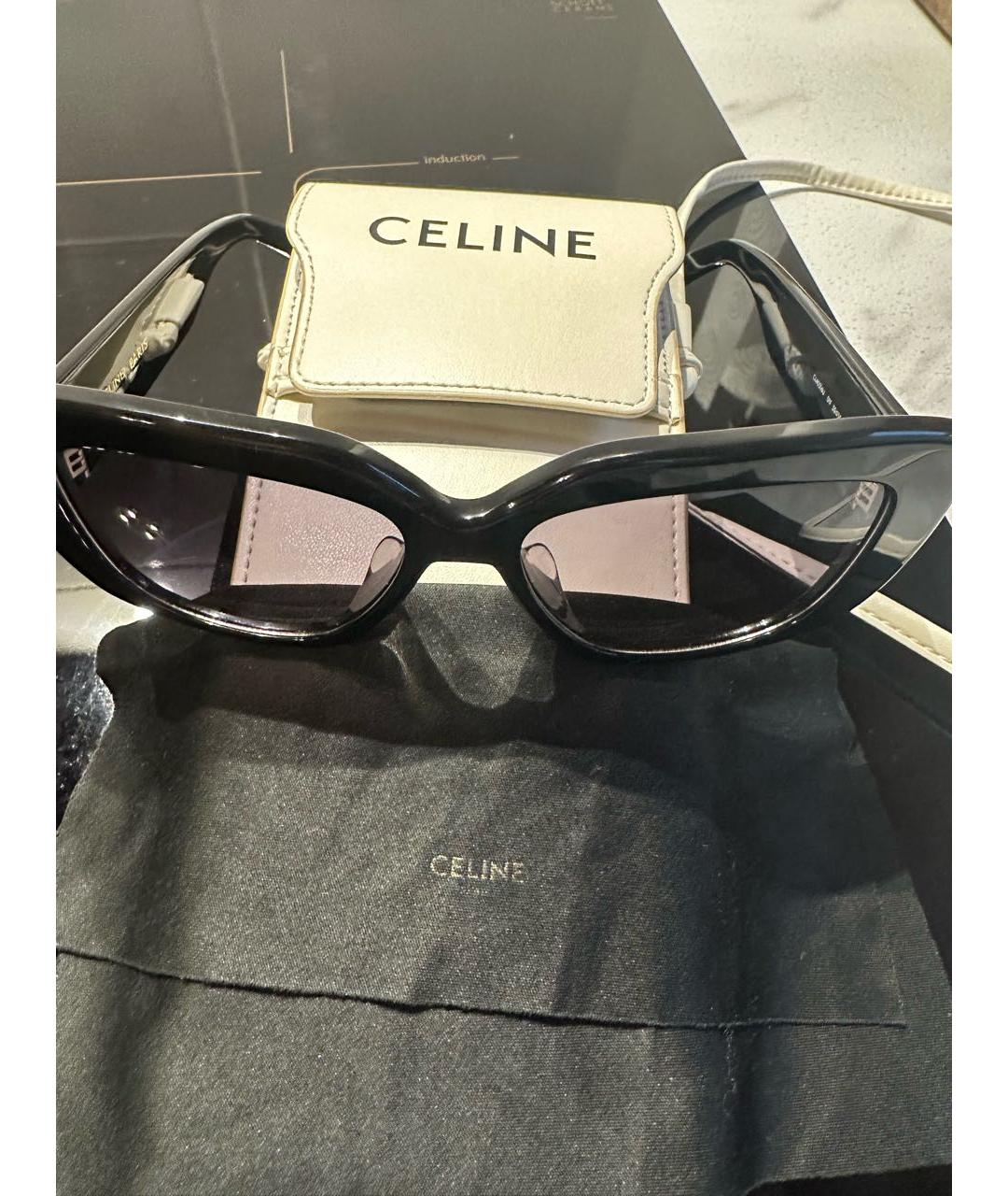 CELINE Черные пластиковые солнцезащитные очки, фото 6