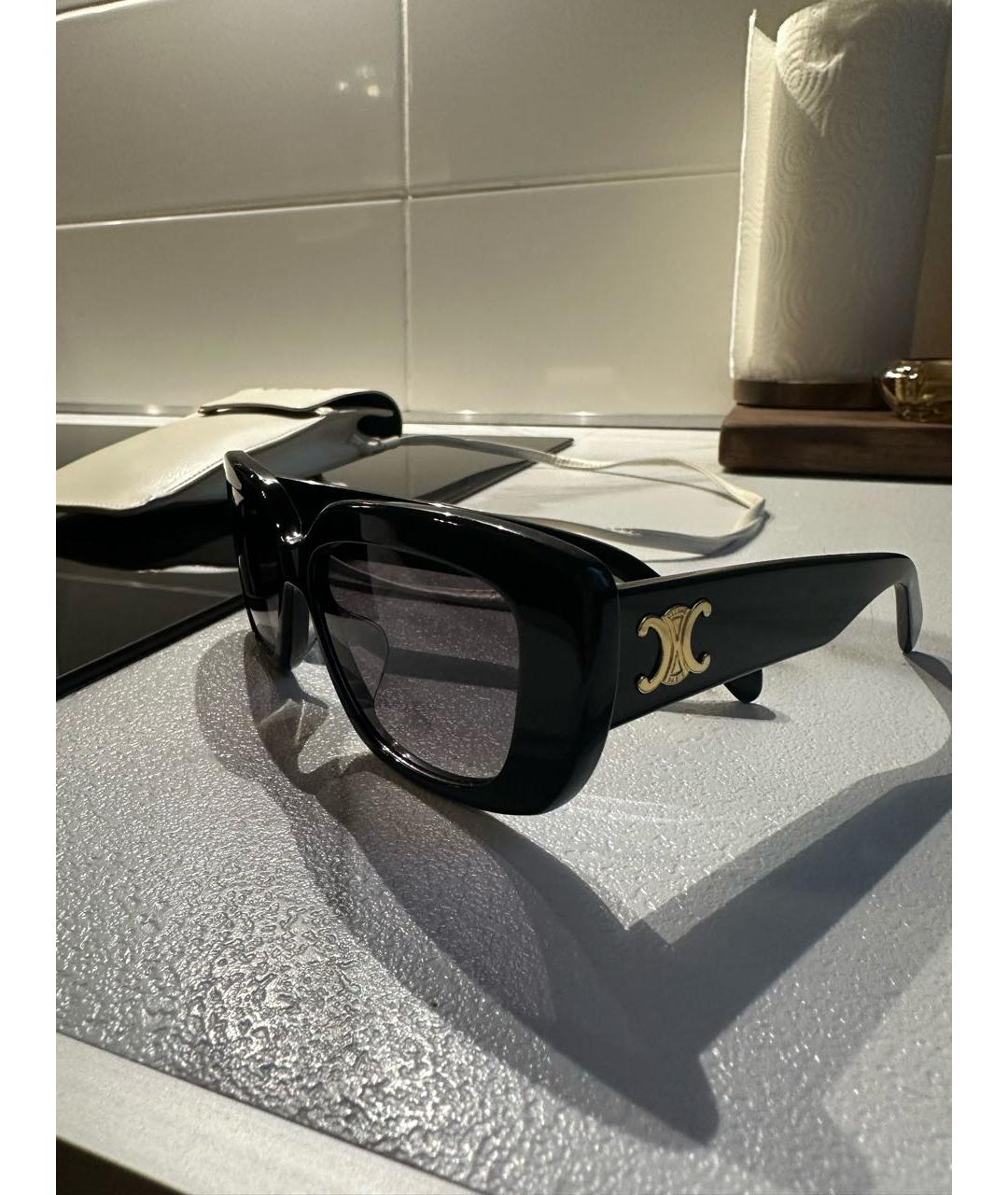 CELINE Черные пластиковые солнцезащитные очки, фото 7