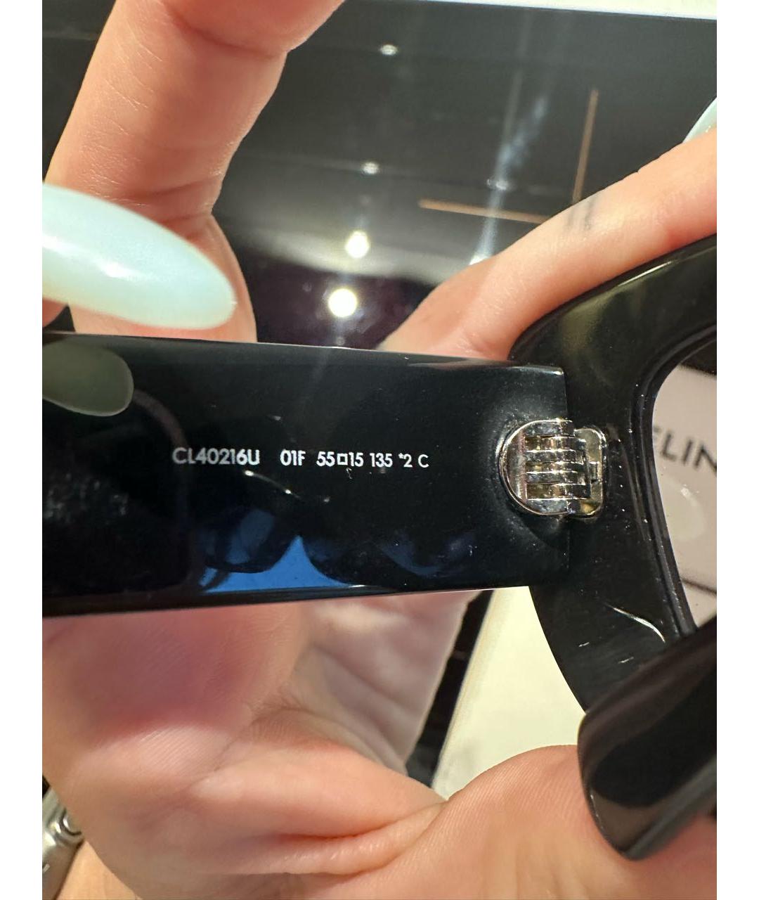 CELINE Черные пластиковые солнцезащитные очки, фото 4