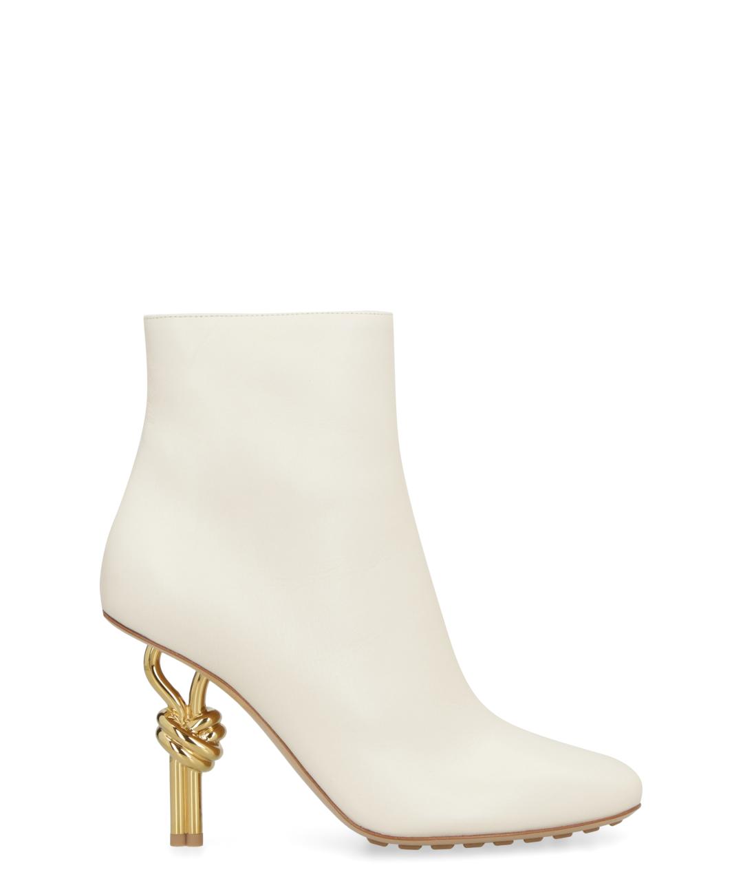 BOTTEGA VENETA Белые кожаные ботильоны, фото 1