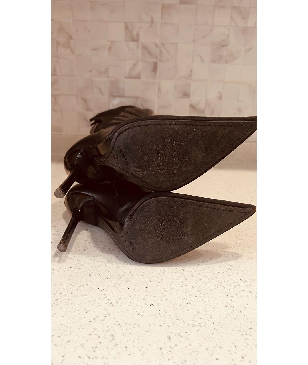 POLLINI Черные кожаные сапоги, фото 4