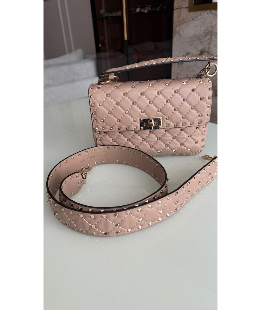 VALENTINO Бежевая кожаная сумка через плечо, фото 2