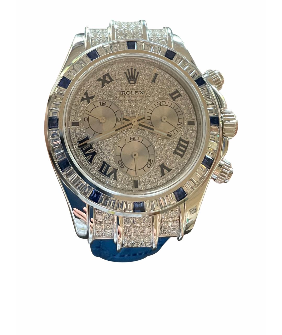 ROLEX Голубые часы из белого золота, фото 1