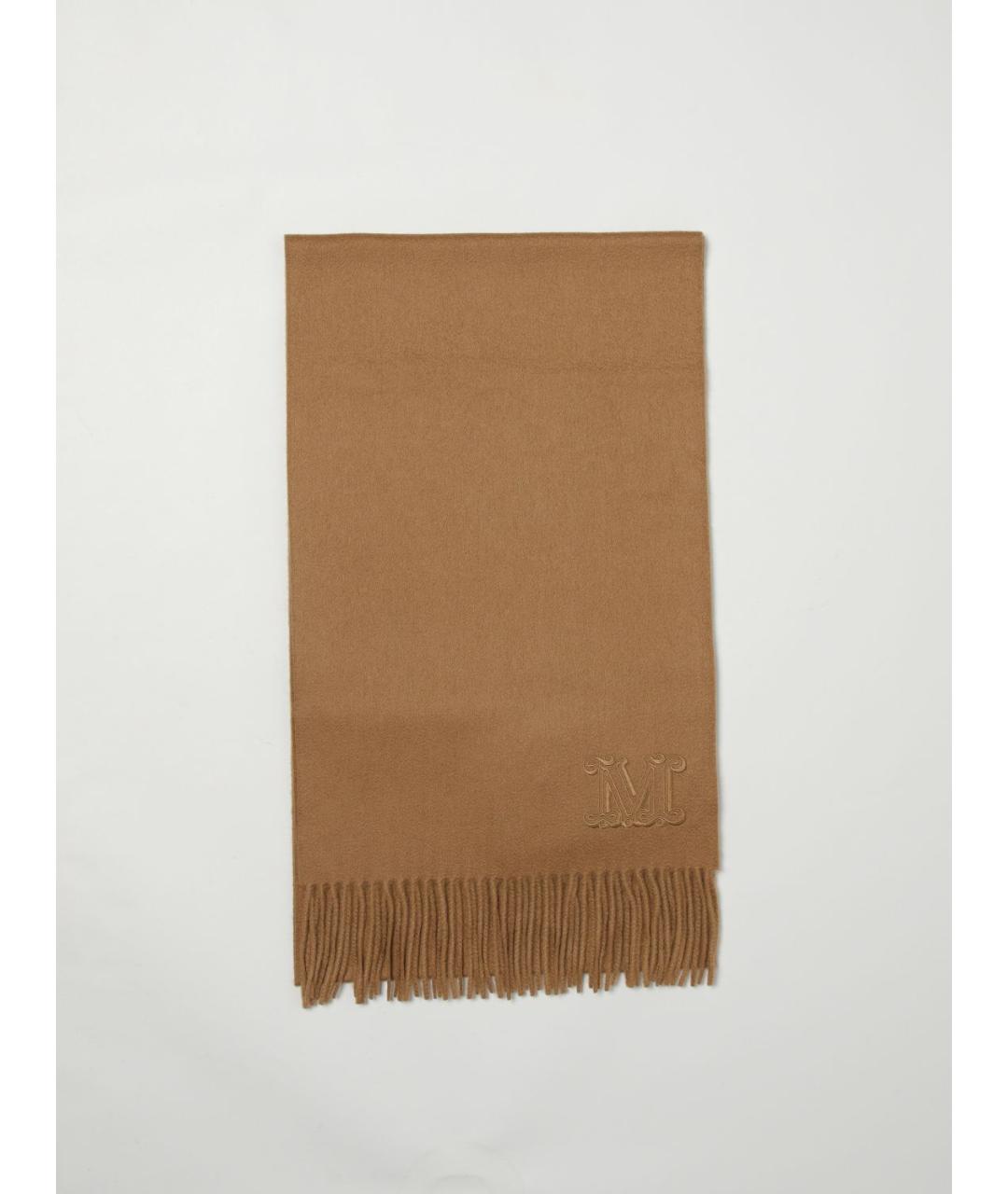 MAX MARA Бежевый кашемировый шарф, фото 4