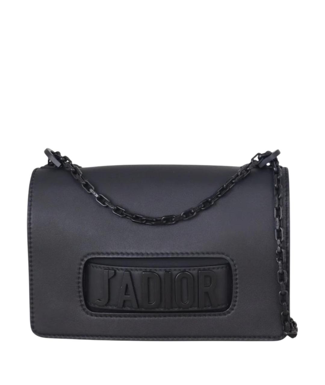 CHRISTIAN DIOR Черная кожаная сумка через плечо, фото 1